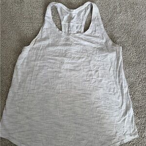 lululemon White Gray Racerback Tank Top